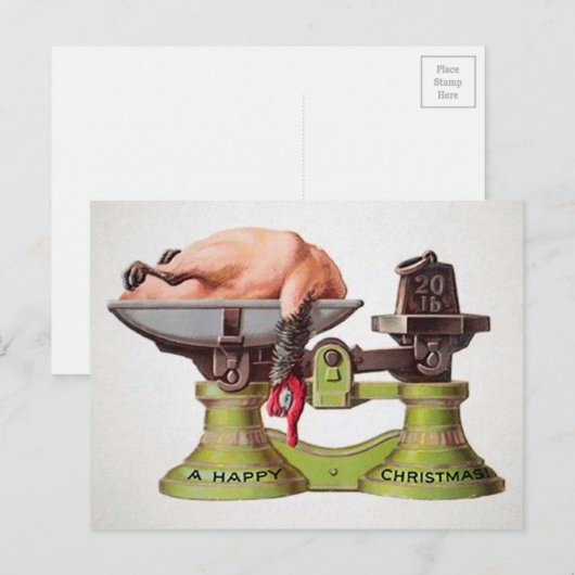  Victoriaans Kerstfeest Turkije Briefkaart (Voorkant / Achterkant)