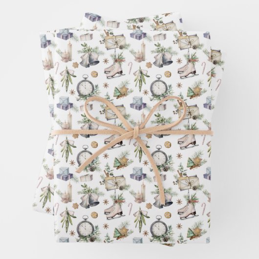  Victoriaans kerstfeestdag Inpakpapier Vel (In situ)