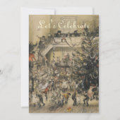  Victoriaans kerstfeestdag Kaart (Voorkant)