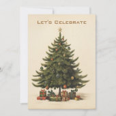  Victoriaans kerstfeestdag Kaart (Voorkant)