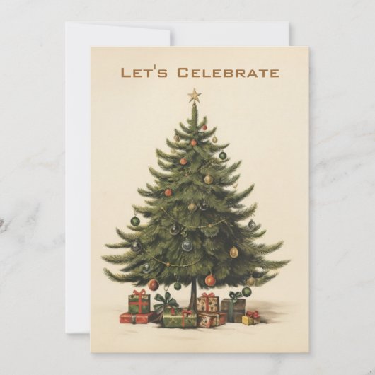  Victoriaans kerstfeestdag Kaart (Voorkant)