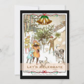 Victoriaans kerstfeestdag Kaart (Voorkant)