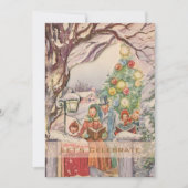  Victoriaans kerstfeestdag Kaart (Voorkant)