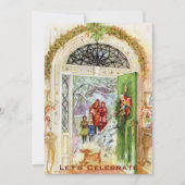 Victoriaans kerstfeestdag Kaart (Voorkant)