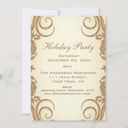 Victoriaans kerstfeestdag Kaart (Achterkant)