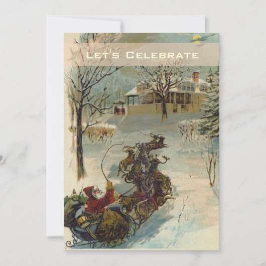  Victoriaans kerstfeestdag Kaart (Voorkant)