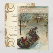  Victoriaans kerstfeestdag Kaart (Voorkant / Achterkant)