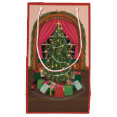 Victoriaans kerstfeestdag klein cadeauzakje (Voorkant)