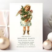  Victoriaans kerstfeestdag met kerstmis Kaart