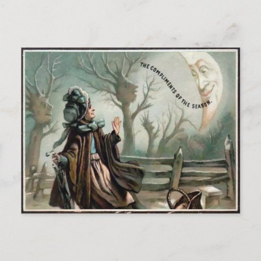  Victoriaans kerstfeestdagen Briefkaart (Voorkant)