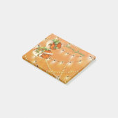 Victoriaans kerstfeestDame Oranje achtergrond met  Post-it® Notes (Schuin)