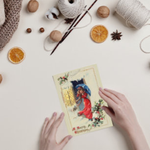  Victoriaans kerstfeestkaart Feestdagenkaart