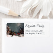 Victoriaans kerstfeestlabels etiket (Insitu)