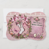 Victoriaans kerstfeestuitnodiging kaart (Achterkant)