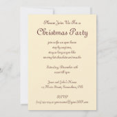 Victoriaans kerstfeestuitnodiging kaart (Achterkant)