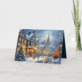 Victoriaans kerstfoto kaart