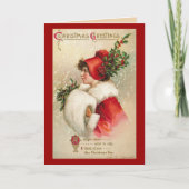 Victoriaans kerstgroeten Kaart (Voorkant)