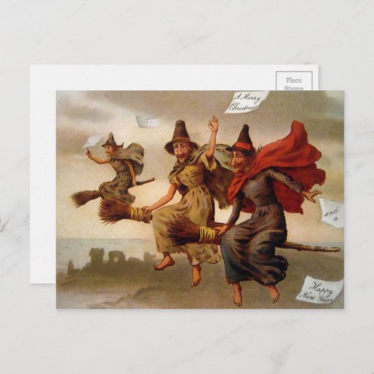  Victoriaans kerstheks Briefkaart (Voorkant / Achterkant)