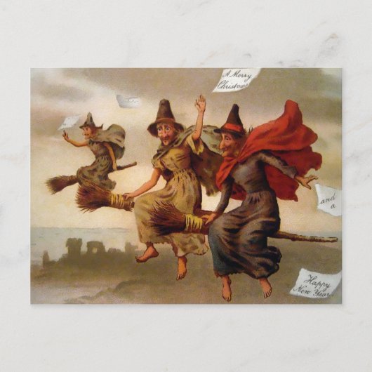 Victoriaans kerstheks Briefkaart (Voorkant)