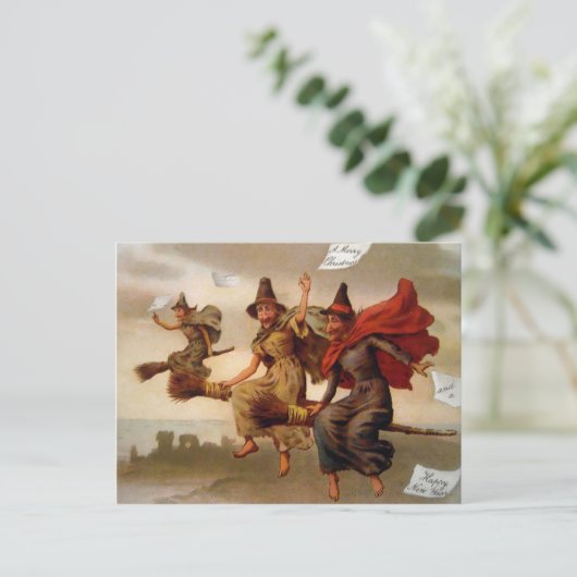  Victoriaans kerstheks Briefkaart (Staand voorkant)