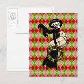  Victoriaans kerstinkopen Print Feestdagenkaart (Voorkant / Achterkant)