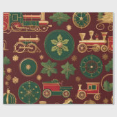 Victoriaans kerstinpakpapier cadeaupapier (Vlak)