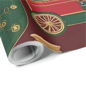 Victoriaans kerstinpakpapier cadeaupapier (Rol Hoek)