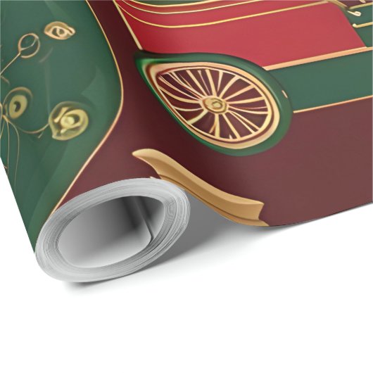 Victoriaans kerstinpakpapier cadeaupapier (Rol Hoek)