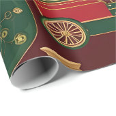 Victoriaans kerstinpakpapier cadeaupapier (Rol Hoek)