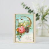 Victoriaans kerstkaart briefkaart (Staand voorkant)