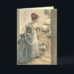 Victoriaans Kerstkaart - Familie Feestdagen Kaart<br><div class="desc">Vintage Kerstkaart! De Victoriaans Kerstkaarten van de Kerstman. De Groeten van Kerstmis voor de mensen u houden van. Gemakkelijk aan te passen! Kerstkaarten. De Houders van het geld.</div>