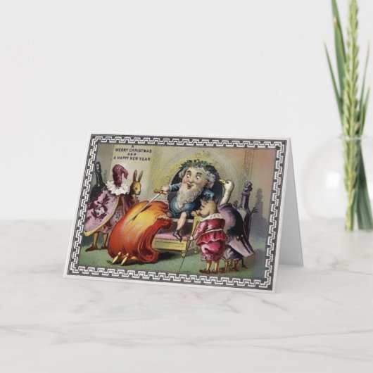  Victoriaans kerstkaart Feestdagen Kaart (Voorkant)