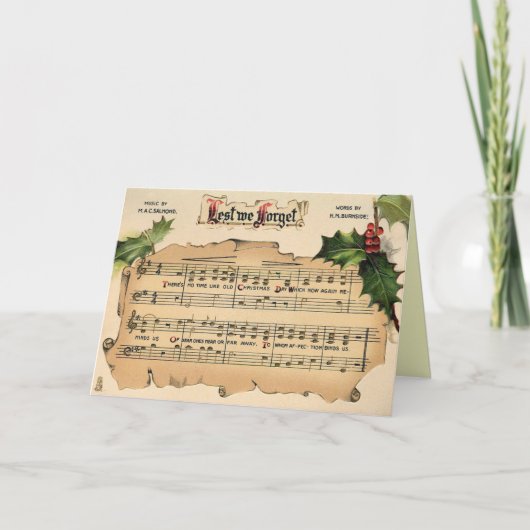 Victoriaans kerstkaart feestdagen kaart (Voorkant)