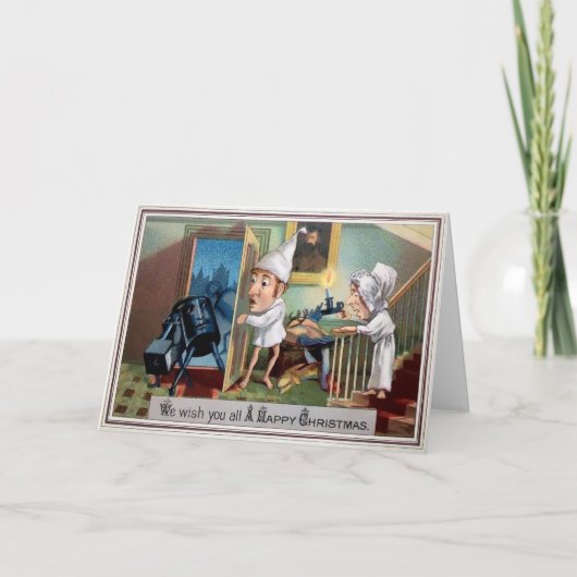 Victoriaans kerstkaart feestdagen kaart (Voorkant)