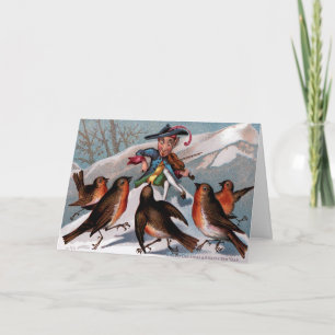  Victoriaans kerstkaart Feestdagen Kaart