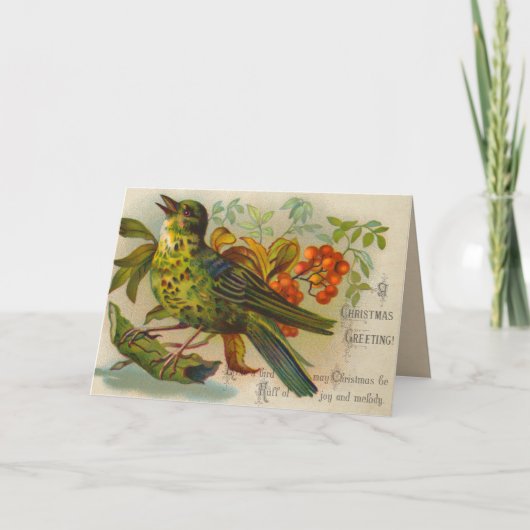 Victoriaans kerstkaart feestdagen kaart (Voorkant)