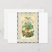 Victoriaans Kerstkaart Feestdagenkaart (Voorkant / Achterkant)