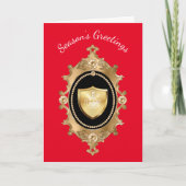 Victoriaans kerstkaart kaart (Voorkant)