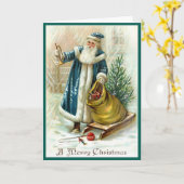 Victoriaans kerstkaart kaart (Gele Bloem)