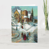 Victoriaans kerstkaart kaart (Voorkant)