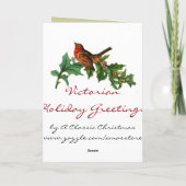 Victoriaans Kerstkaart - Kleine Engelen Feestdagen Kaart (Achterkant)