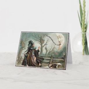 Victoriaans kerstkaart met Complimenten Feestdagen Kaart