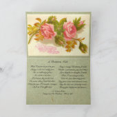 Victoriaans kerstkaart met gedicht feestdagen kaart (Binnen)