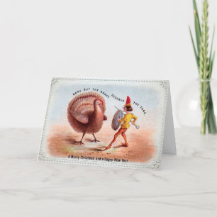 Victoriaans kerstKaart Turkije Feestdagen Kaart