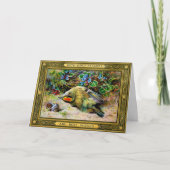  Victoriaans kerstkaart voor dode vogels Feestdagen Kaart (Voorkant)