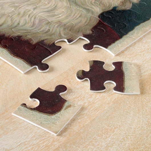 Victoriaans kerstKaarten met kerstbedekking Legpuzzel (Zijkant)