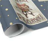 Victoriaans kerstkaarten voor volwassenen cadeaupapier (Rol Hoek)