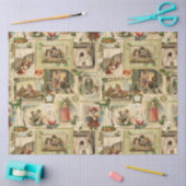  Victoriaans kerstkaartje Collage Tissuepapier (Craft)