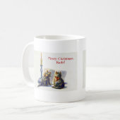  Victoriaans kerstkatten Koffiemok (Voorkant links)