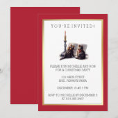  Victoriaans kerstkatten Rood en Goud Kaart (Voorkant / Achterkant)